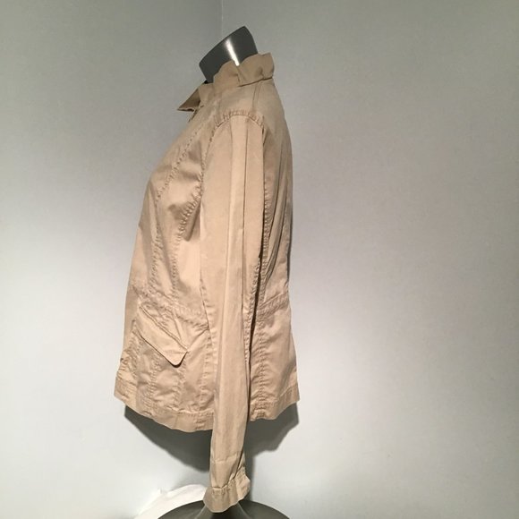 EIleen Fisher Ruffle Collar Utility Jacket - Picture 4 of 16